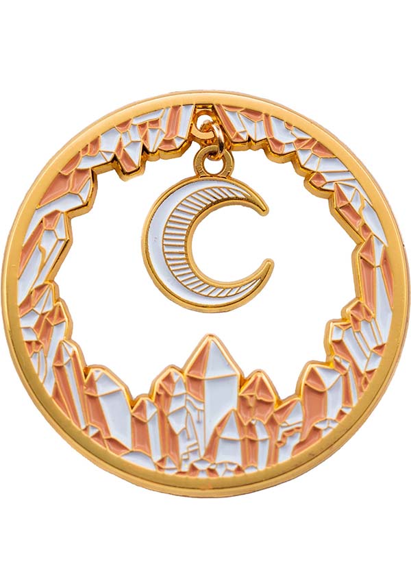 Crystal Moon Charm | ENAMEL PIN