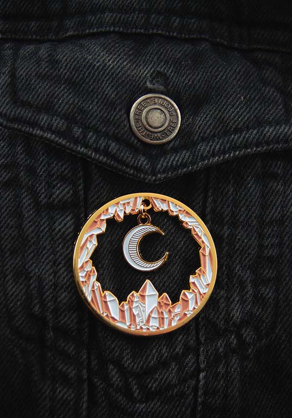Crystal Moon Charm | ENAMEL PIN