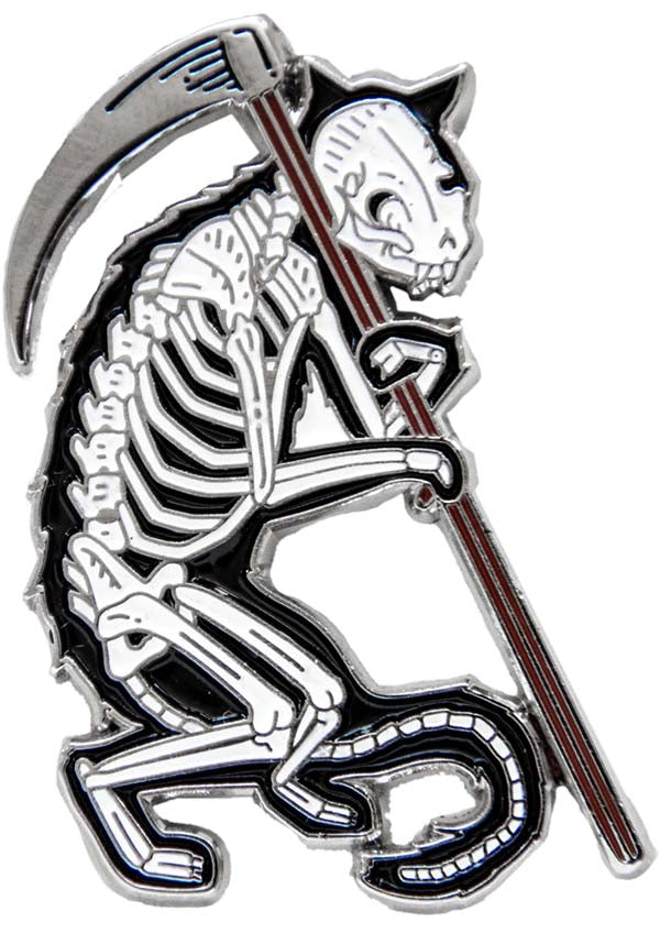 Grim Reaper Skeleton Cat | ENAMEL PIN*
