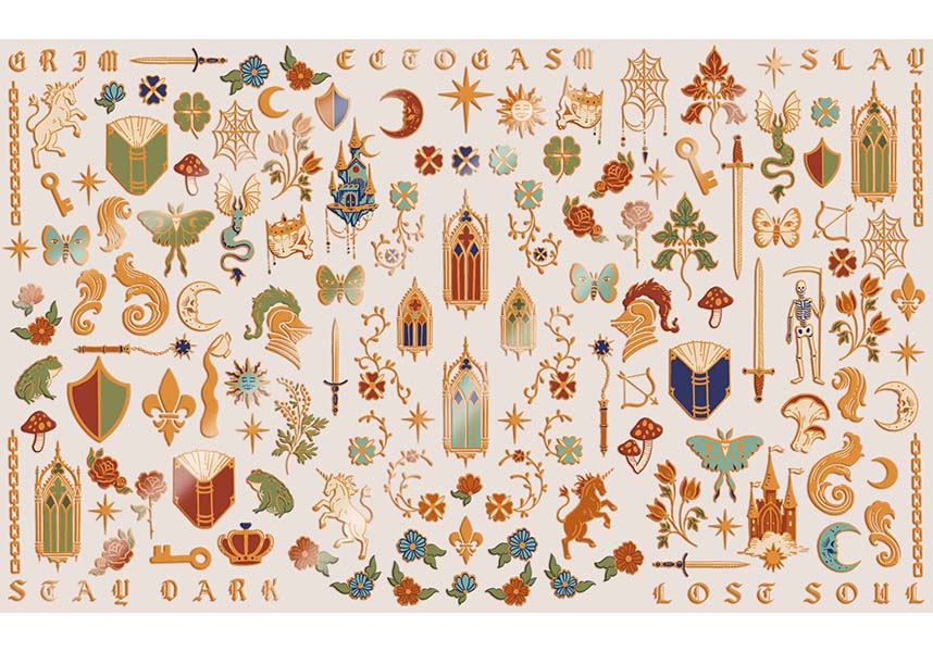 Illuminated Medieval | NAIL STICKERS