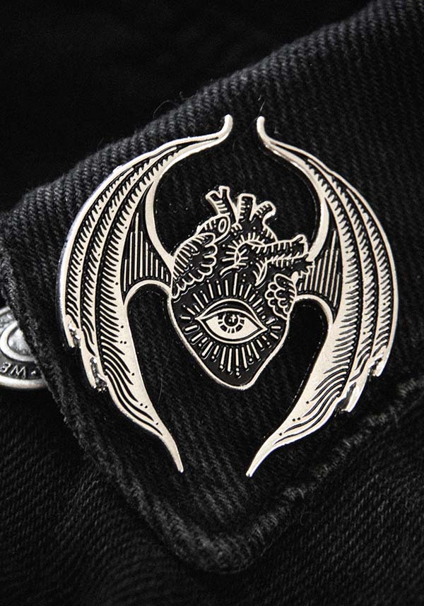 Winged All Seeing Anatomical Heart | ENAMEL PIN*