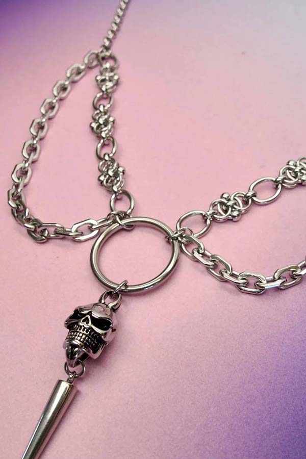 Steel Skull & Chain | NECKLACE