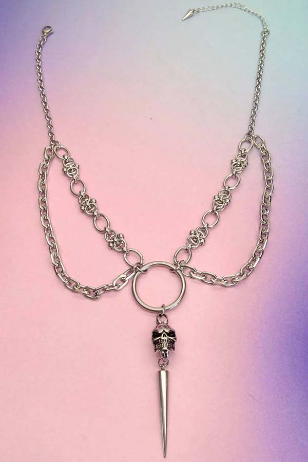 Steel Skull & Chain | NECKLACE