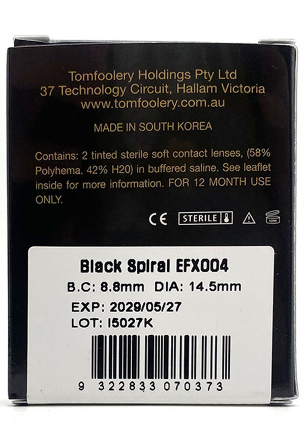 Black Spiral | COSTUME CONTACT LENSES