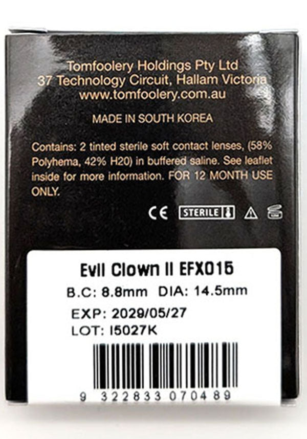 Evil Clown II | COSTUME CONTACT LENSES