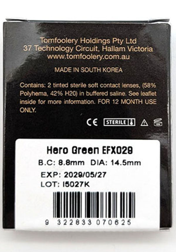 Hero Green | COSTUME CONTACT LENSES