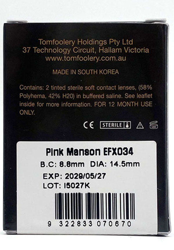 Pink Manson | COSTUME CONTACT LENSES