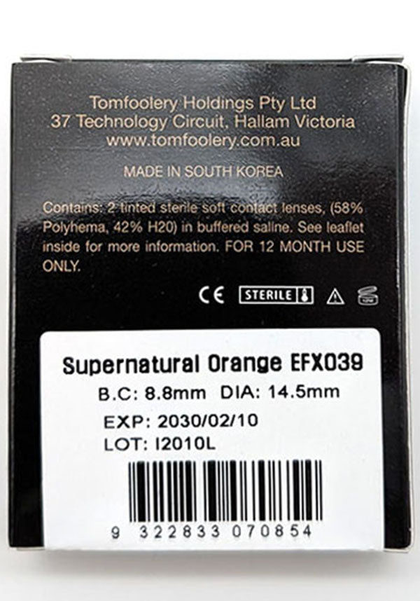 Supernatural Orange | COSTUME CONTACT LENSES