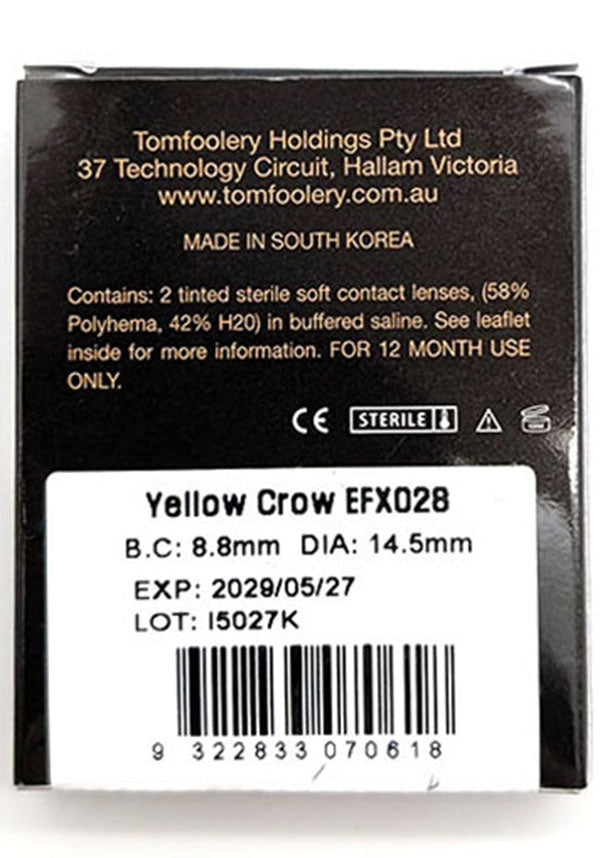 Yellow Crow | COSTUME CONTACT LENSES