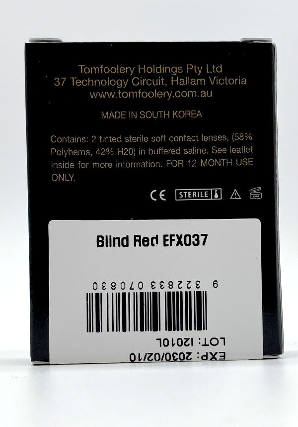 Blind Red | COSTUME CONTACT LENSES