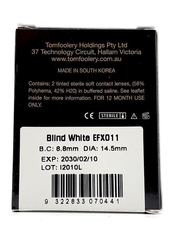 Blind White | COSTUME CONTACT LENSES