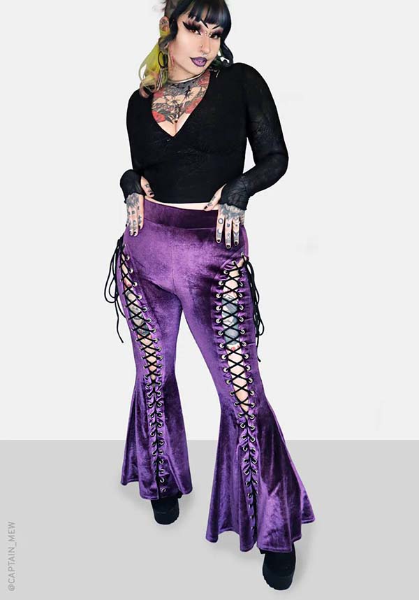 Amethyst Alice Lace up | FLARE PANTS*
