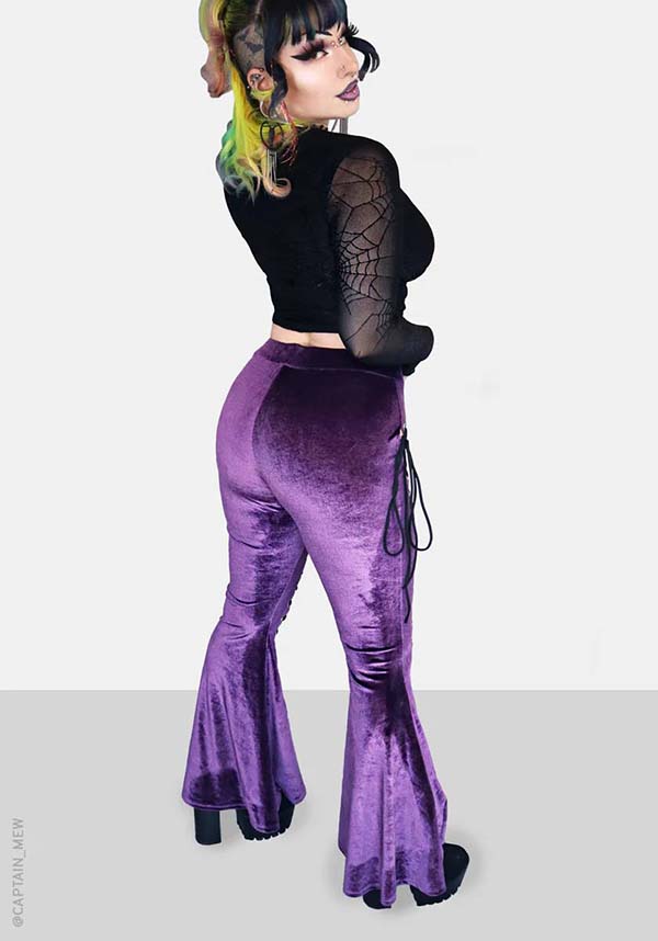Amethyst Alice Lace up | FLARE PANTS*