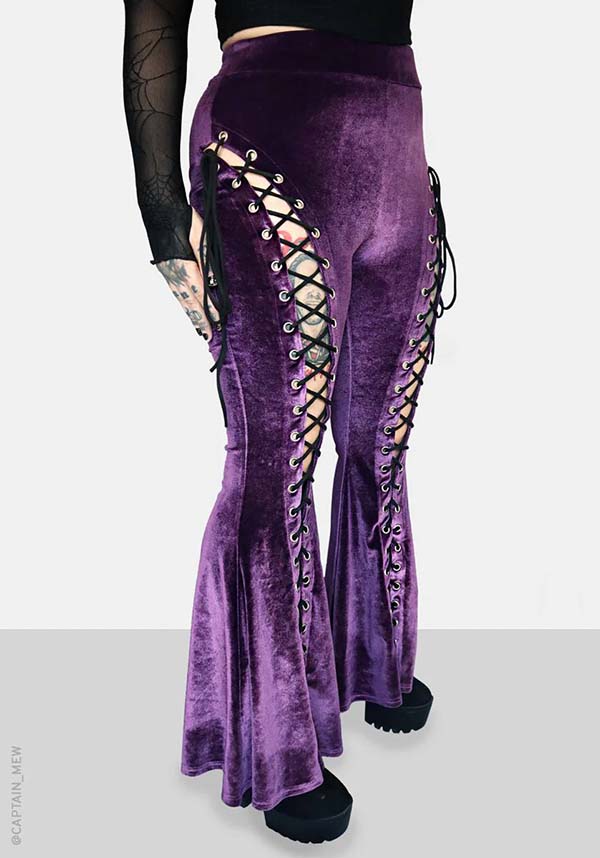 Amethyst Alice Lace up | FLARE PANTS*