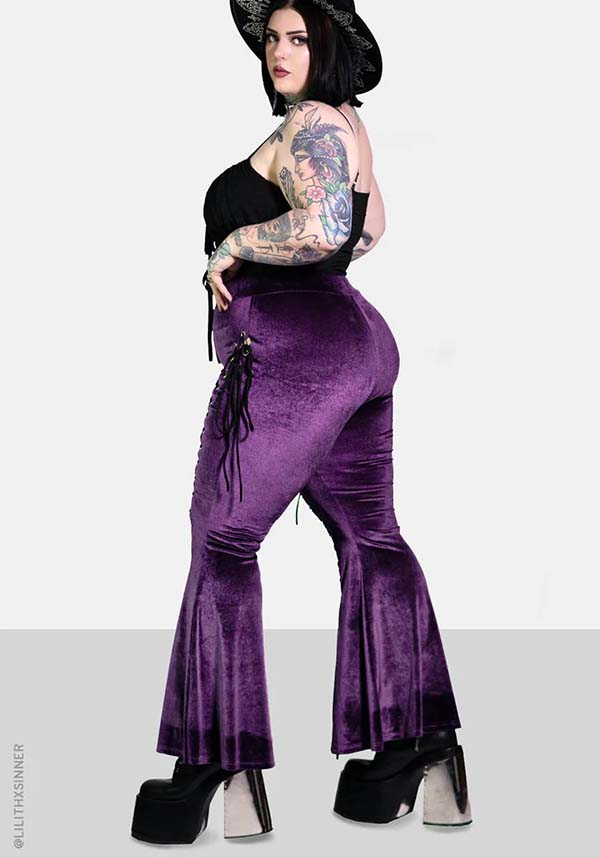 Amethyst Alice Lace up | FLARE PANTS*