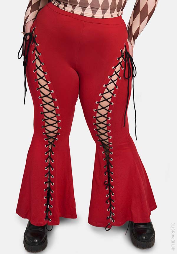 Blood Red Alice | FLARE PANTS*
