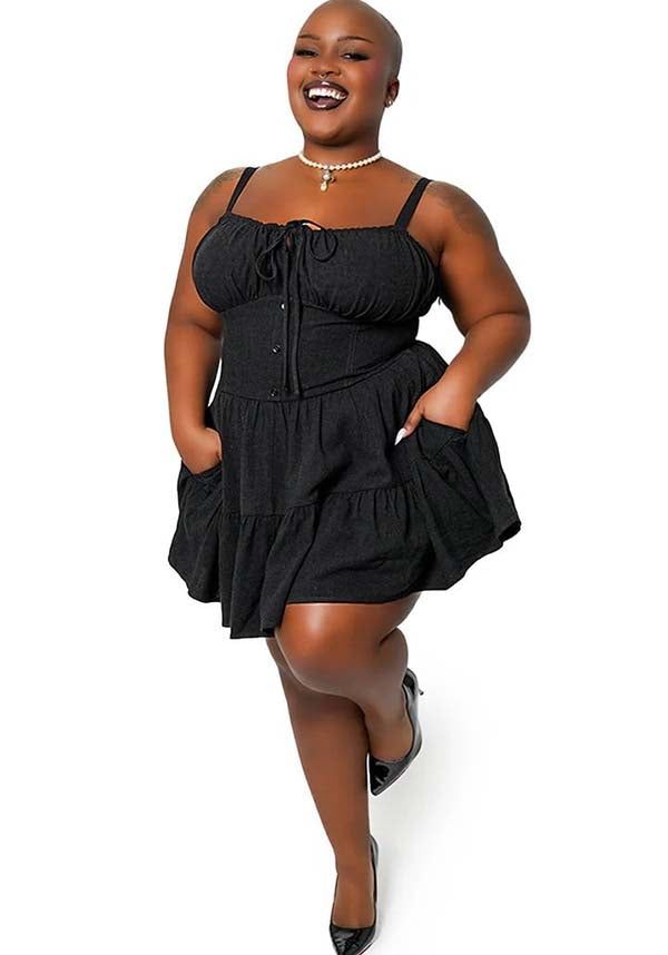 FOREST INK Clara Milkmaid | MINI DRESS - Back