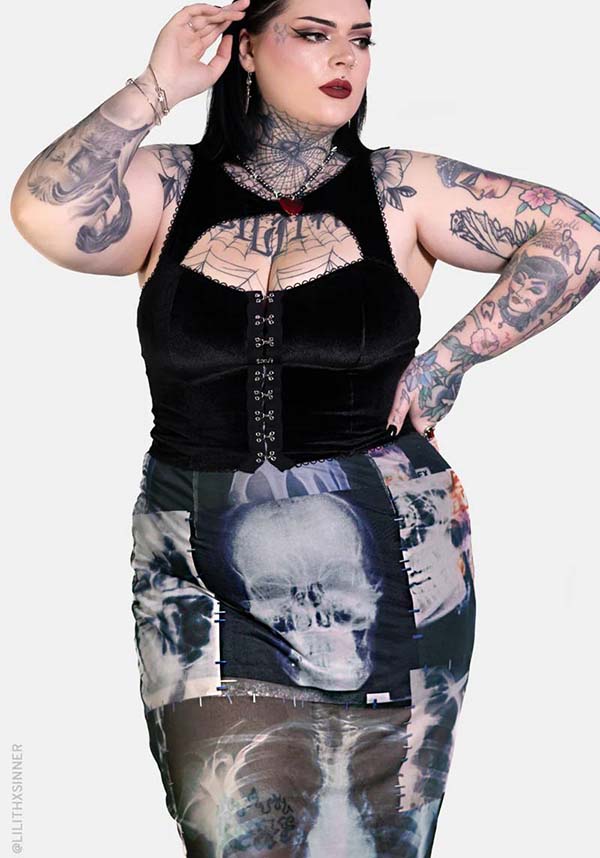 Skeletal | MIDI SKIRT*