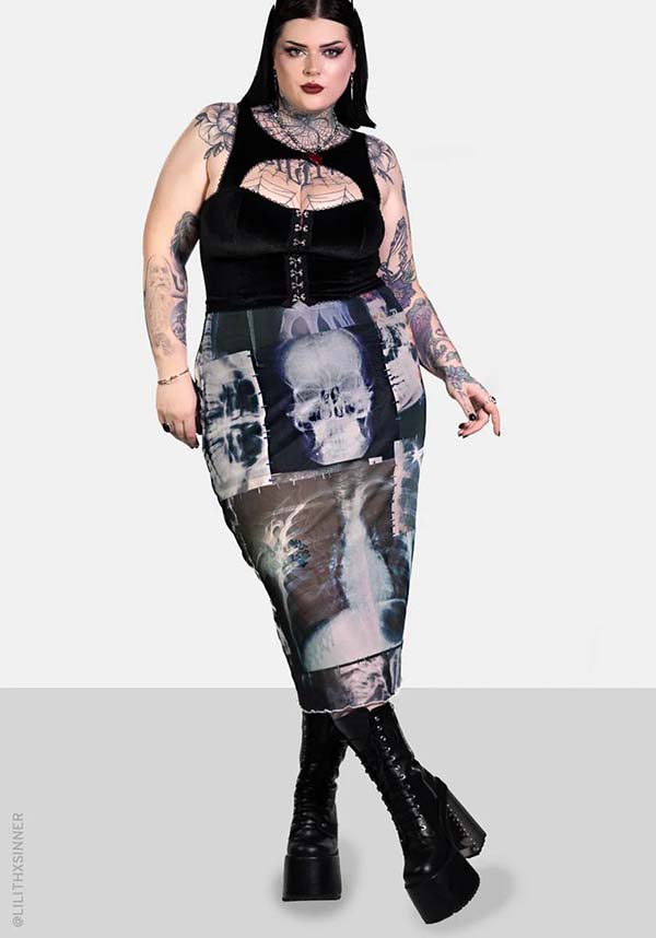 Skeletal | MIDI SKIRT*