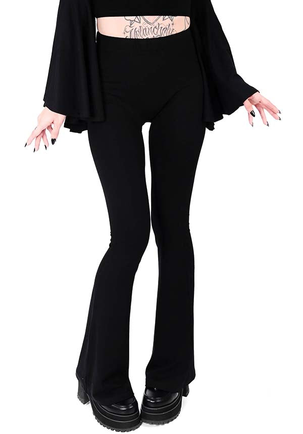 Black Seamless | FLARE LEGGINGS*