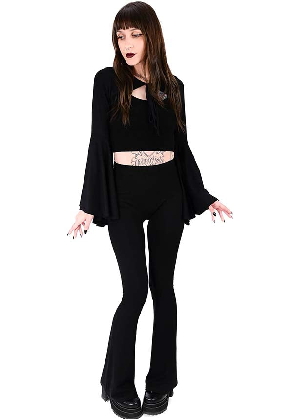 Black Seamless | FLARE LEGGINGS*