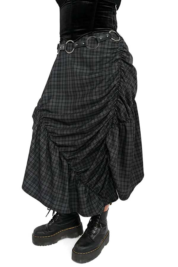 Cara Dark Plaid | SKIRT