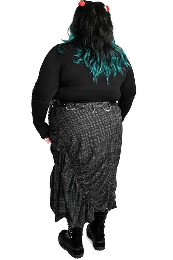 Cara Dark Plaid | SKIRT