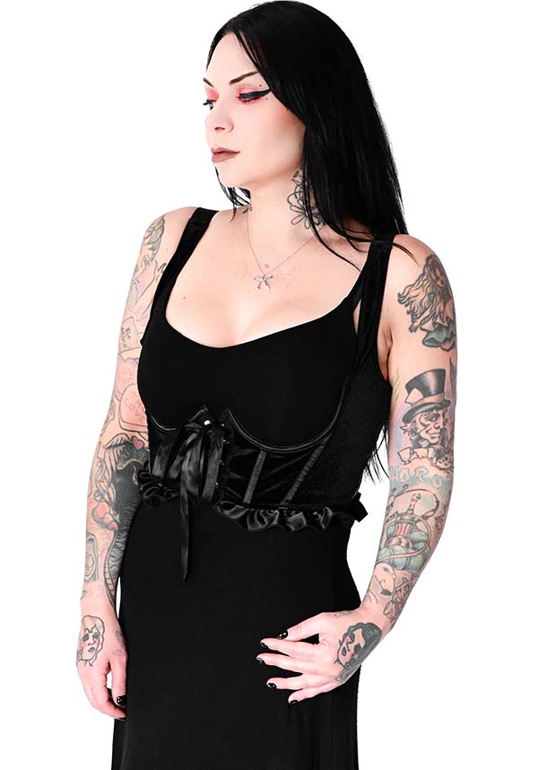 Eleanora Velvet | UNDERBUST CORSET*