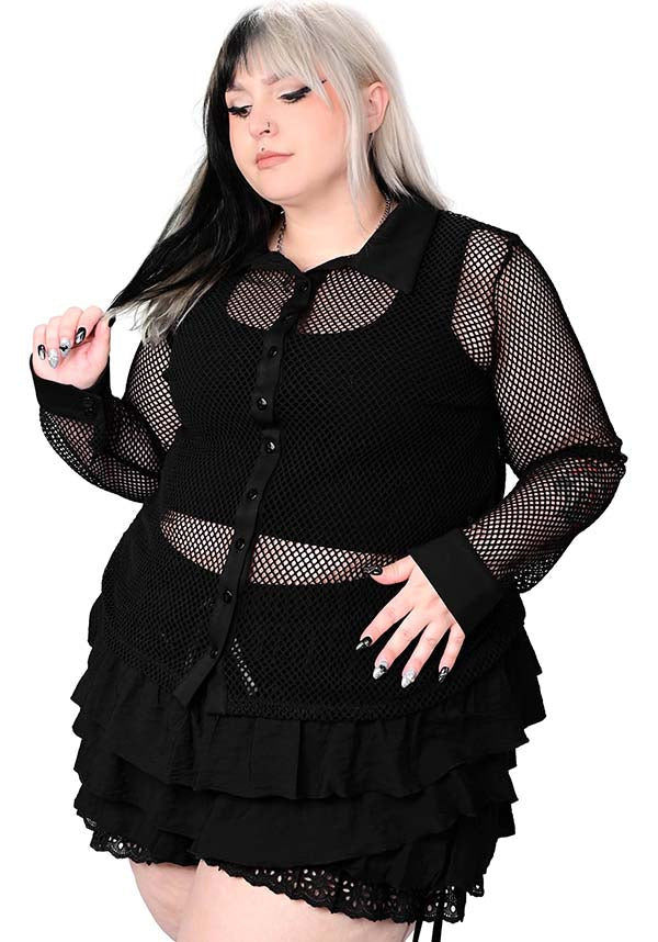 Fishnet | BUTTON UP SHIRT*