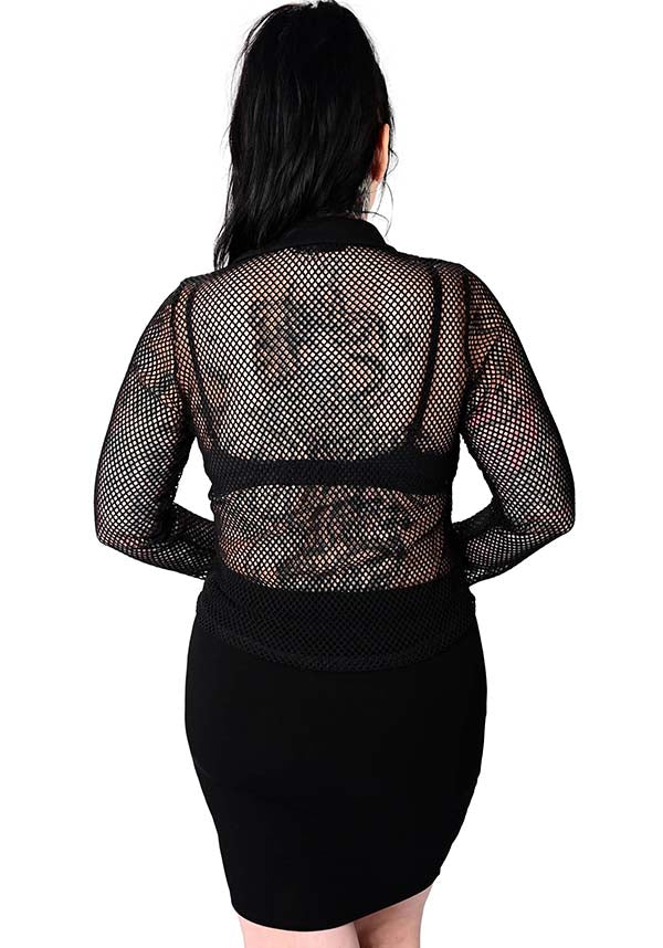 Fishnet | BUTTON UP SHIRT*