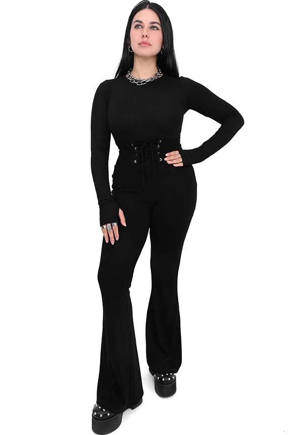 Flared Lace Up | LEGGINGS