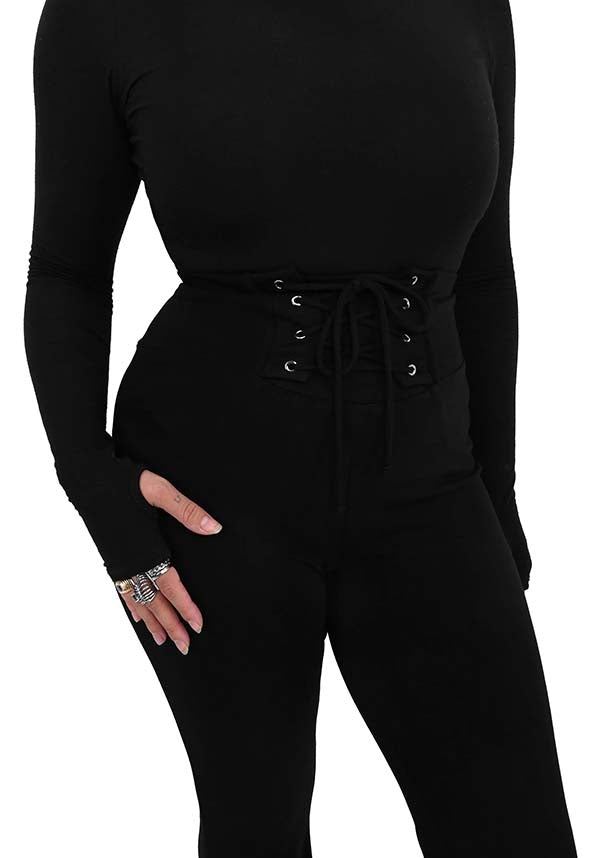 Flared Lace Up | LEGGINGS