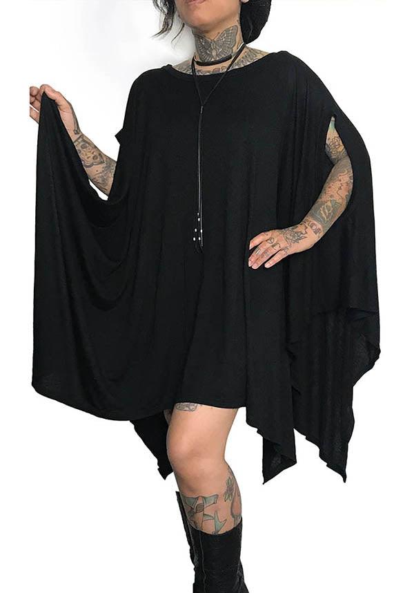 Rhiannon Flowing Oversized | TUNIC TOP - Beserk - all, all clothing, all ladies clothing, black, clickfrenzy15-2023, clothing, discountapp, exclusive, FB99873, flowing, flowy, fox blood, fp, girls top, goth, goth summer, goth summer clothing, gothic, labelexclusive, ladies clothing, ladies top, maternity, may22, oversized, R030522, summer, summer clothing, summer goth, tees and tops, top, tops, tshirts and tops, tunic, womens top