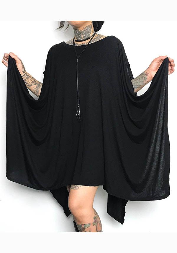 Rhiannon Flowing Oversized | TUNIC TOP - Beserk - all, all clothing, all ladies clothing, black, clickfrenzy15-2023, clothing, discountapp, exclusive, FB99873, flowing, flowy, fox blood, fp, girls top, goth, goth summer, goth summer clothing, gothic, labelexclusive, ladies clothing, ladies top, maternity, may22, oversized, R030522, summer, summer clothing, summer goth, tees and tops, top, tops, tshirts and tops, tunic, womens top