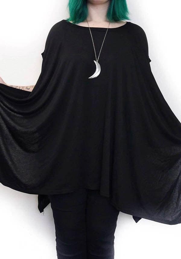 Rhiannon Flowing Oversized | TUNIC TOP - Beserk - all, all clothing, all ladies clothing, black, clickfrenzy15-2023, clothing, discountapp, exclusive, FB99873, flowing, flowy, fox blood, fp, girls top, goth, goth summer, goth summer clothing, gothic, labelexclusive, ladies clothing, ladies top, maternity, may22, oversized, R030522, summer, summer clothing, summer goth, tees and tops, top, tops, tshirts and tops, tunic, womens top