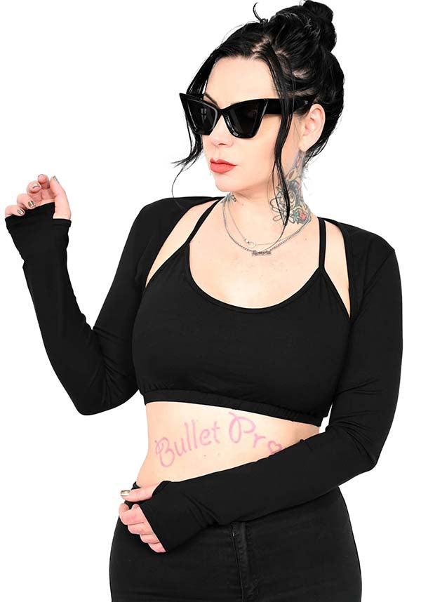 Signature | BOLERO - Beserk - all, all clothing, all ladies, all ladies clothing, black, bolero, clothing, discountapp, exclusive, FB156049, formal, formal wear, fox blood, foxblood, fp, googleshopping, goth, gothic, gothic gifts, jun23, labelexclusive, labelnew, ladies, ladies clothing, ladies crop, ladies crop top, ladies top, ladies tops, layered, plus, plus size, R060623, thumb holes, top, winter, winter clothing, winter wear, women, womens, womens crop, womens crop tops, womens top