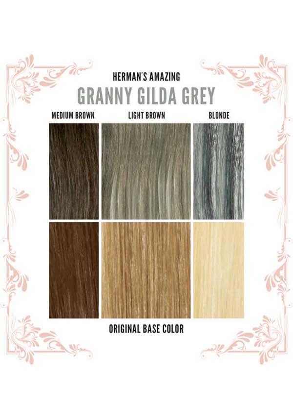 Gilda Granny Grey | HAIR COLOUR - Beserk - all, clickfrenzy15-2023, cosmetics, discountapp, dye, fp, goth, gray, grey, hair, hair colour, hair colours, hair dye, hair dyes, hair grey, hair silver, herman, hermans, hermans colour, hermans hair colour, labelvegan, vegan