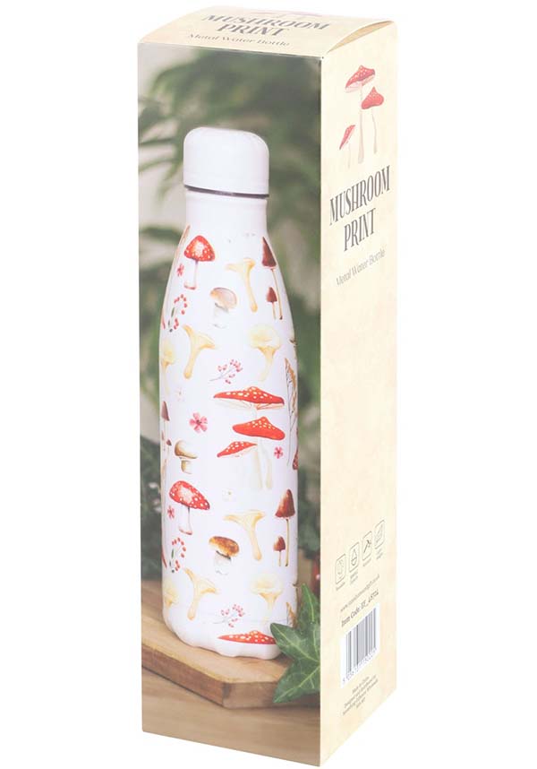 All Over Mushroom Print | METAL WATER BOTTLE