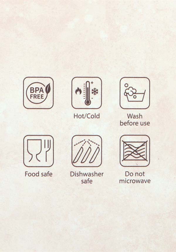 All Over Mushroom Print | METAL WATER BOTTLE