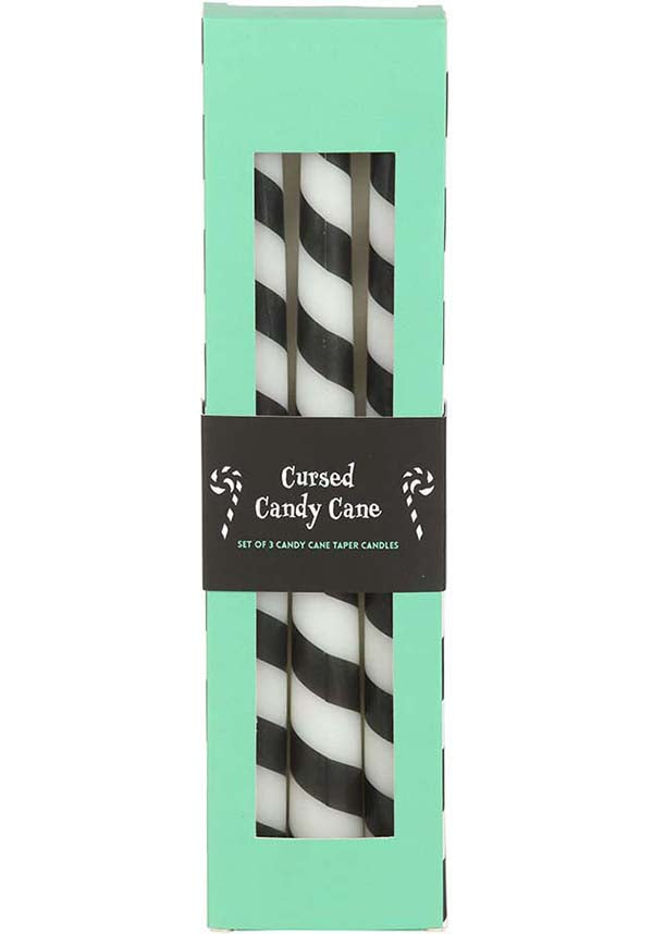 Black Candy Cane | TAPER CANDLES