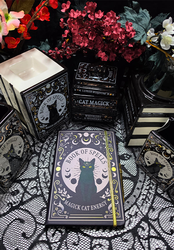 Black Cat Magick Book Shaped Flower | VASE
