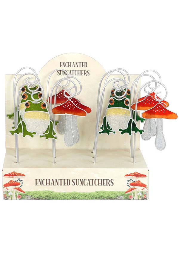 GOTHIC GIFTS Frog and Toadstool | SUNCATCHER STAKE SET [BLIND P - Detail 2