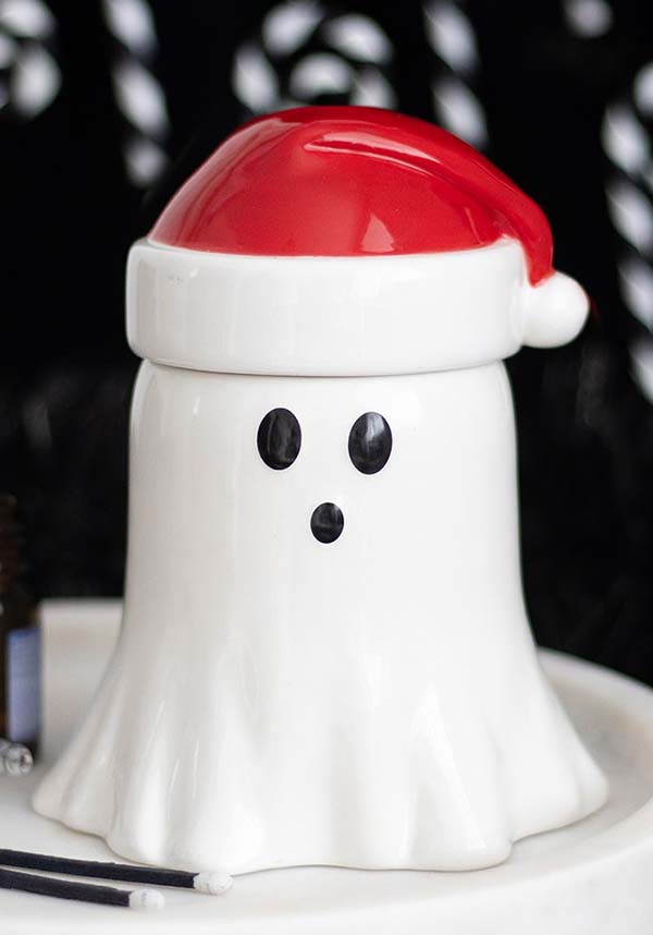 Ghost with Santa Hat | WAX BURNER