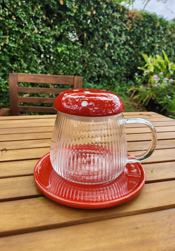 GOTHIC GIFTS Glass Mushroom | MUG & SAUCER - Detail 3