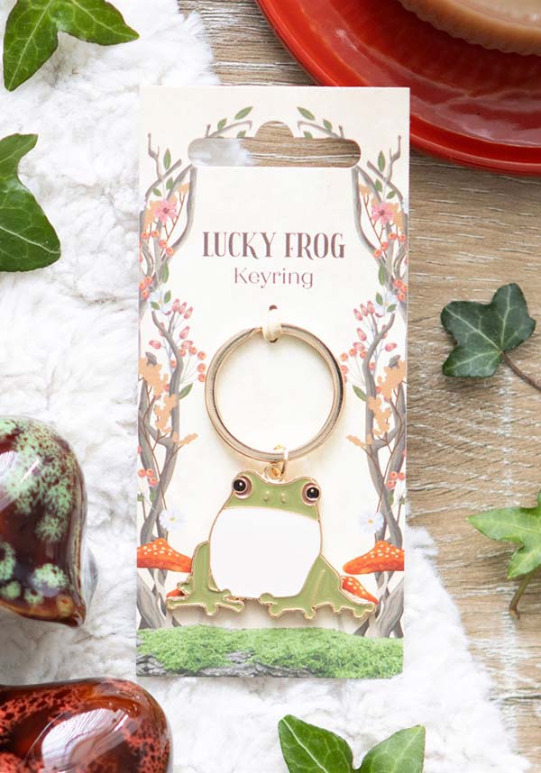 GOTHIC GIFTS Lucky Frog | KEYRING - Front