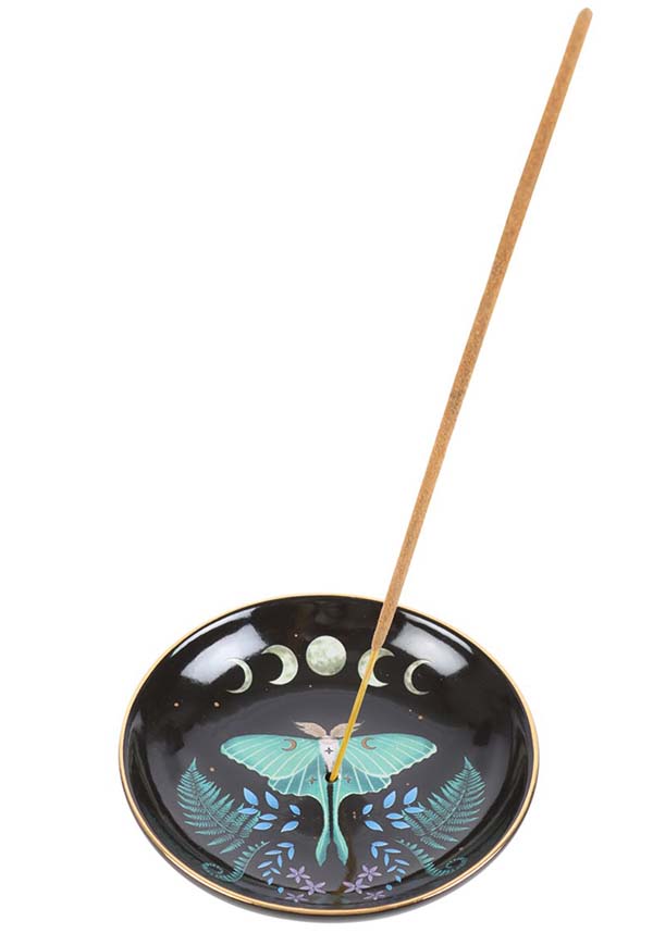 GOTHIC GIFTS Luna Moth | INCENSE PLATE - Back