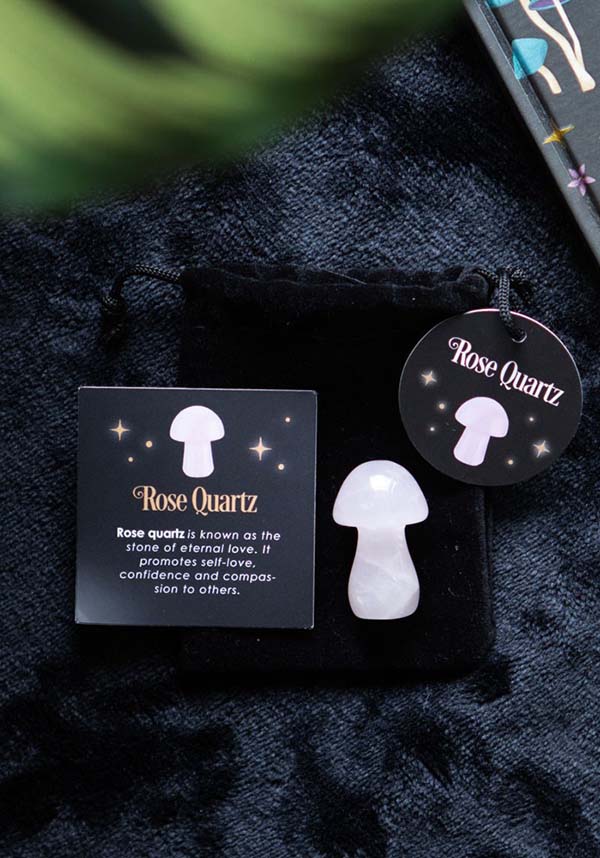 Magical Rose Quartz | CRYSTAL MUSHROOM*