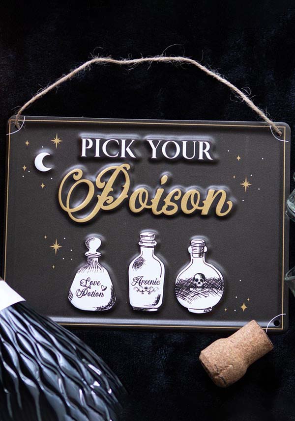 Pick Your Poison | HANGING SIGN
