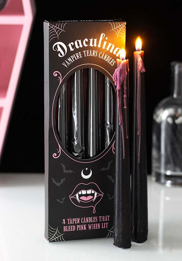 Pink Vampire Tears | TAPER CANDLES