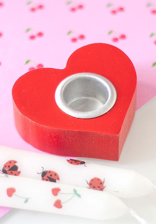 Red Heart Taper | CANDLE HOLDER*